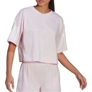 NWT Adidas Hyperglam Boxy Short Sleeve Cutout Pink Tee Size XL